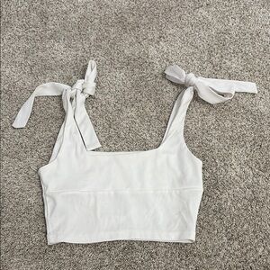Cider White Tie-Strap Tank Top